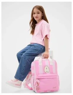 Seed Heritage Pink Stripe Initial Backpack