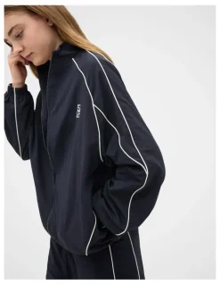 Seed Heritage Piped Spray Jacket in New Navy