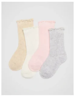 Seed Heritage Rib Cable 4 Pack in Light Pink