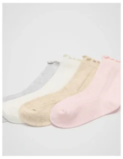 Seed Heritage Rib Cable 4 Pack in Light Pink