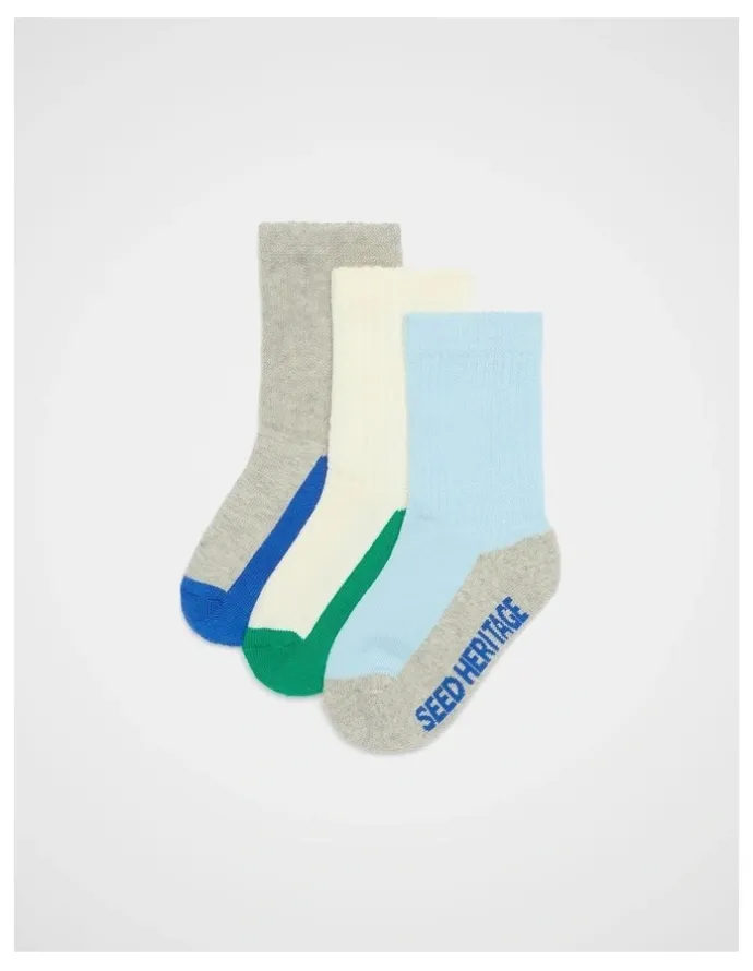 Seed Heritage Sport Contrast Sock 3 Pack
