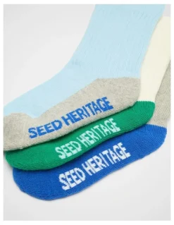 Seed Heritage Sport Contrast Sock 3 Pack
