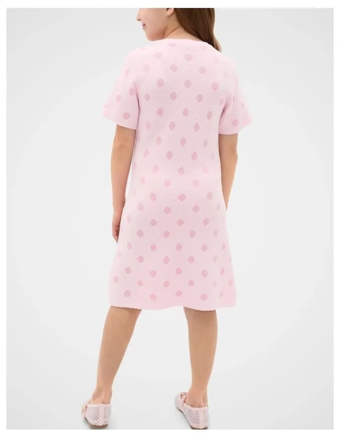 Seed Heritage Spot Knit Dress in Pink Lemonade