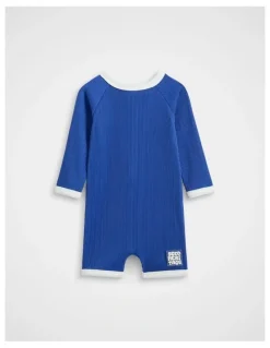 Seed Heritage Textured Rib Swimsuit in Cobalt