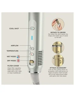 Shark Glam Ceramic, Air Styling And Drying System HD6054SANZ
