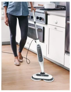 Shark Steam and Scrub Mop in White/Grey