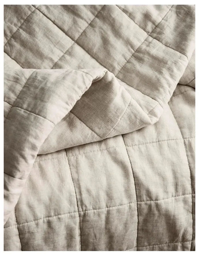 Sheridan Abbotson Bedcover in Flax