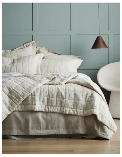 Sheridan Abbotson Bedcover in Flax