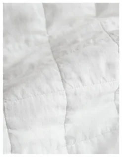 Sheridan Abbotson European Flax Linen Bed Cover in White