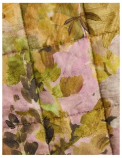 Sheridan Abbotson Linen Ariee Bed Cover in Moss