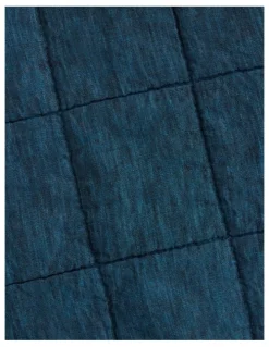 Sheridan Abbotson Linen Bed Cover in Deep Blue Marle