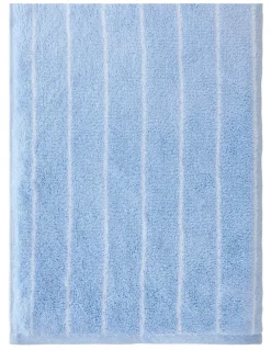 Sheridan Aven Stripe Cotton Towel Collection in Skylight