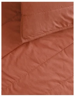 Sheridan Bayley Washed Percale Bedcover in Relish