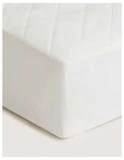 Sheridan Cool & Cotton Waterproof Quilted Pillow Protector in Pure White