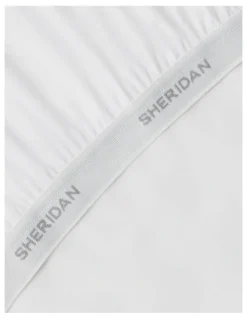 Sheridan Cool & Cotton Waterproof Quilted Pillow Protector in Pure White