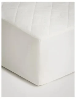 Sheridan Cool & Cotton Waterproof Quilted Mattress Protector in Pure White