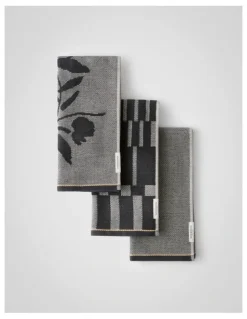 Sheridan Eley Tea Towel Set - Three Pack in Carbon