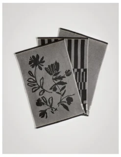 Sheridan Eley Tea Towel Set - Three Pack in Carbon