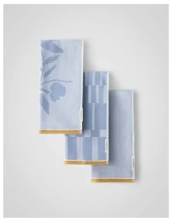 Sheridan Eley Tea Towel Set - Three Pack in Glacier
