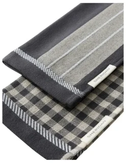 Sheridan Este Tea Towel 2 Pack in Carbon