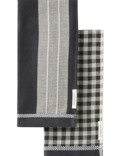 Sheridan Este Tea Towel 2 Pack in Carbon