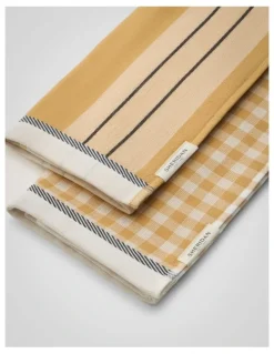 Sheridan Este Tea Towel Set - Two Pack in Caramel