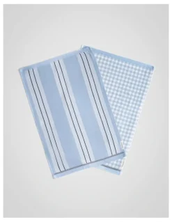 Sheridan Este Tea Towel Set - Two Pack in Glacier
