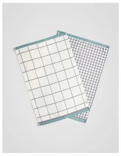 Sheridan Frama Tea Towel Set - Two Pack in Rain