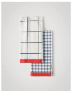 Sheridan Frama Tea Towel Set - Two Pack in Atlantic