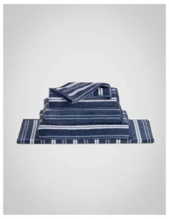 Sheridan Living Textures Stripe Towel Collection in Navy