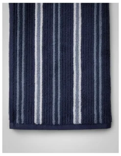 Sheridan Living Textures Stripe Towel Collection in Navy
