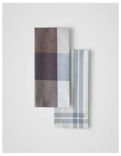 Sheridan Lumo Tea Towel Set - Two Pack in Glacier