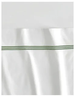 Sheridan 1200TC Palais Pillowcase in Snow/Moss