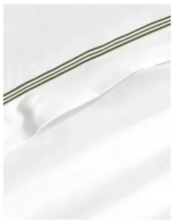 Sheridan 1200TC Palais Pillowcase in Snow/Moss