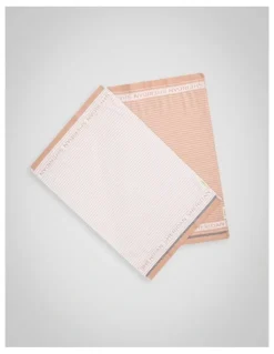 Sheridan Vita Logo Tea Towel Set 2 Pack in Dune