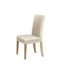 Sherwood Premium Faux Suede Dining Chair Cover 6 Pack in Cream