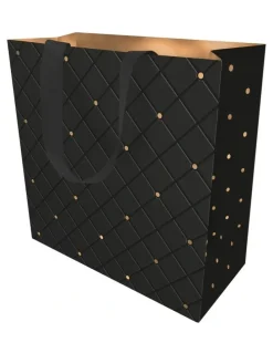 Simson Gift Bag Large in Quilted Ebony