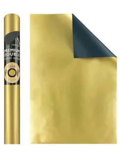 Simson Roll Wrap with Charcoal backing in Gold