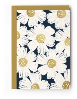 Simson White Poppies on Black Note Cards Box of 10