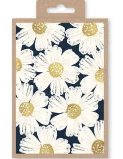 Simson White Poppies on Black Note Cards Box of 10