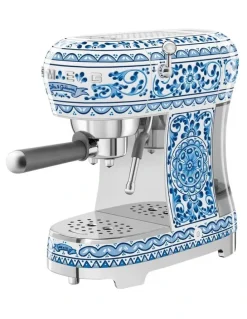 Smeg Dolce & Gabbana 50's Style Espresso ECF02DGBAU Machine in Blu Mediterraneo