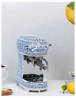Smeg Dolce & Gabbana 50's Style Espresso ECF02DGBAU Machine in Blu Mediterraneo
