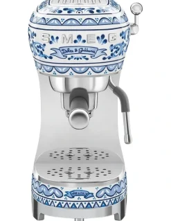 Smeg Dolce & Gabbana 50's Style Espresso ECF02DGBAU Machine in Blu Mediterraneo