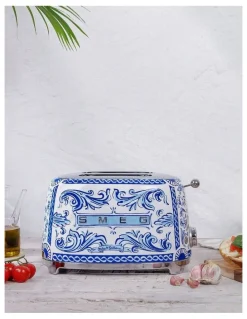 Smeg Dolce & Gabbana 50's Style 2-Slice TSF01DGBAU Toaster in Blu Mediterraneo