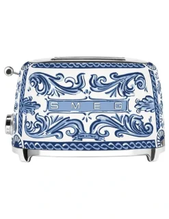 Smeg Dolce & Gabbana 50's Style 2-Slice TSF01DGBAU Toaster in Blu Mediterraneo