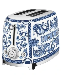 Smeg Dolce & Gabbana 50's Style 2-Slice TSF01DGBAU Toaster in Blu Mediterraneo