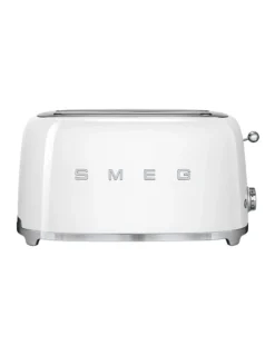Smeg 50's Style 4 Slice Long-Slot Toaster in White TSF02WHAU