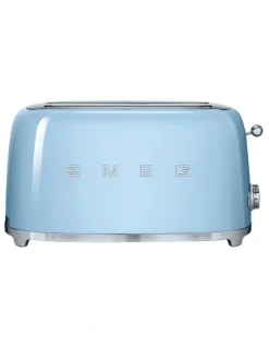 Smeg 50's Style 4 Slice Long-Slot Toaster in Pastel Blue TSF02PBAU