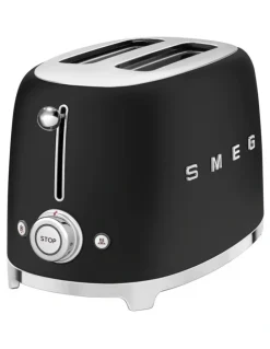 Smeg 50's Style 2 Slice Toaster in Matte Black TSF01BLMAU