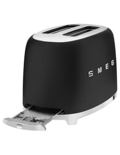 Smeg 50's Style 2 Slice Toaster in Matte Black TSF01BLMAU